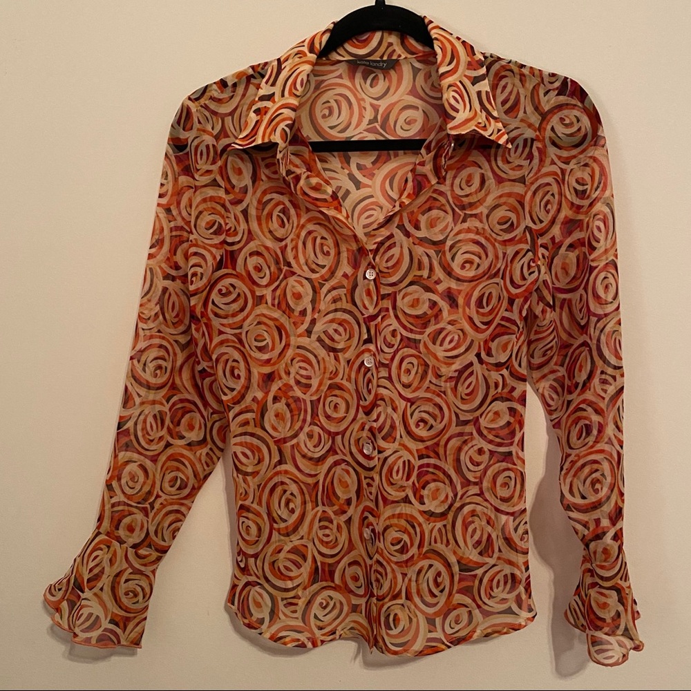 🧡KATE LANDRY🧡 Swirl Print Top